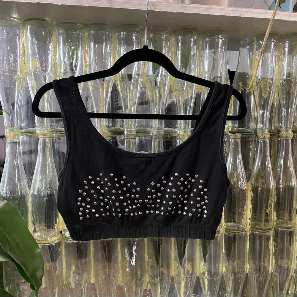 Metal studded bralette